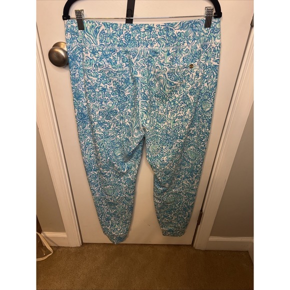 Lilly Pulitzer Women's Joggers Large Blue And White - Picture 5 of 7